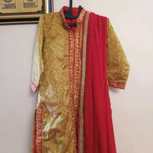 3 Piece Set Kurta , Ghagra , Dupatta