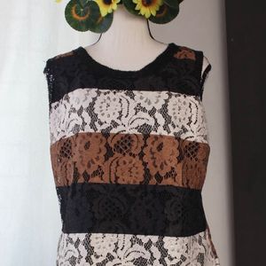 Sequin Neck Lace Top