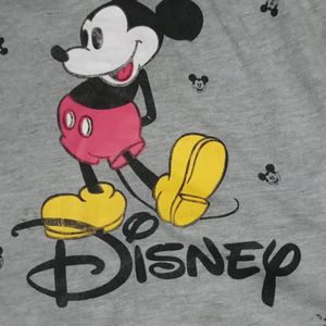 Grey Crop Top "Disney Mickey Mouse🐭"