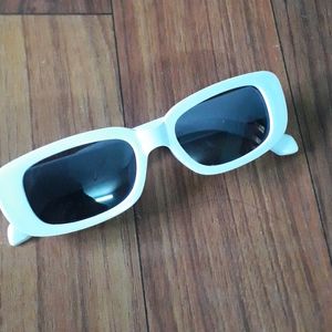 Rectangular White Sunglasses 🕶️