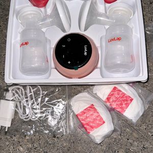 LuvLap Double Electric Breast Pump With Rechargeab