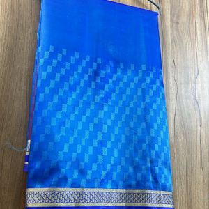 Blue Heavy Silk Sari