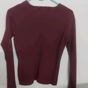 Maroon Woolen Top