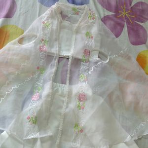 Baby Girl Long Shrug With Skirt And Top