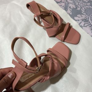 Peach Colour High Heel - Size 37 (uk4)