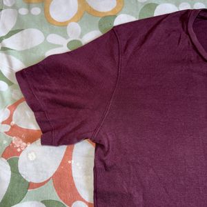 Man’s Beneton Cotton Purple T-shirt For Men