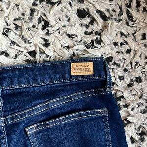 Distressed Benetton Denim Blue Jeans