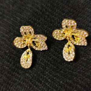 Korean Studded Floral Earrings