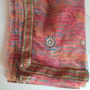 Multi Colour Net Saree