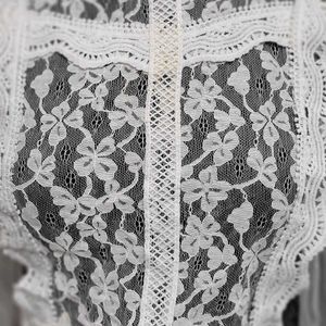 White Lace Long Sleeve Top