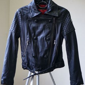 CALVIN KLEIN Leather Biker Jacket