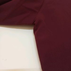 Maroon Double Flare Sleeves Top Nd Night Dress