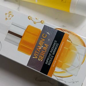 Vitamin C Face Serum And Fix Derma Sunscreen