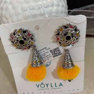 Kalbelia Tribe Pompom Earrings