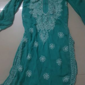 Chikankari embroidered Kurta| Lucknow | Georgette