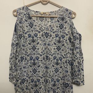 Cold Shoulder Floral Tunic