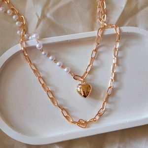 Pearl & Heart Necklace