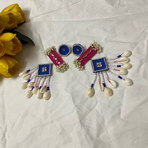 Navratri Cawari Shell Earring