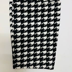 Black And White Checked Bodycon Skirt