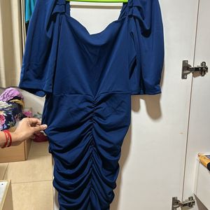 Navy Blue Fishtail Dress