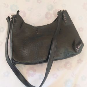 Black Leather Fancy Bag