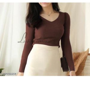 Coffee Brown Wool Top