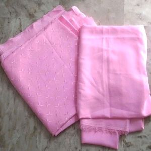 2piece chikankari pink suit set unstitched