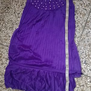 Cut Sleeves Purple Top