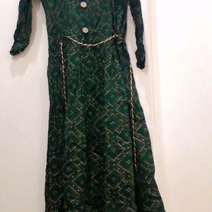 Chundari Print A Line Kurti