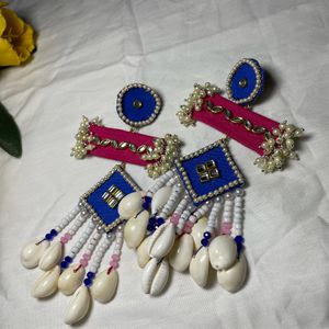 Navratri Cawari Shell Earring