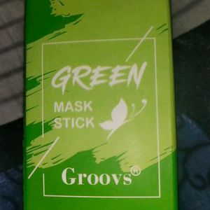 Green face stick mask