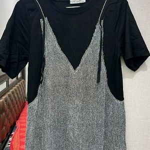 Black Korean Glittery Dress