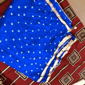 Royal blue Bandhani Never Worn Beautiful Dupatta