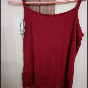 Maroon Sleeveless Top