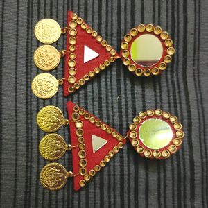 Mahalaxmi Coin Earrings