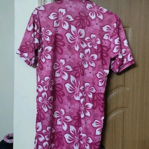 Pink Color Beach And Active Wear Shirt