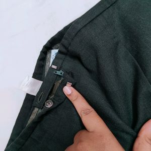 Bottle Green Formal Trousers Or Pants