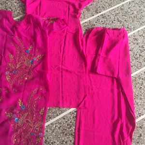 Heavy Embroidery Work Suit With Inner Party Wear