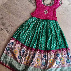 Pattu Lehanga Blouse For Girls