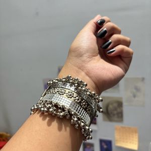 Silver Bangles Combo Of 2