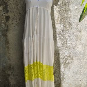 14K. CREME LONG GOWN