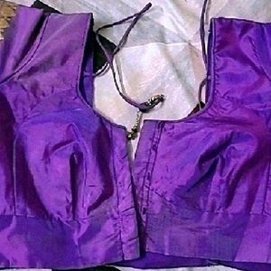 Lavender silk blouse with linning