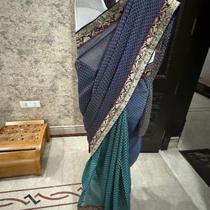 Designer Stylish Saree With Stitched Blouse