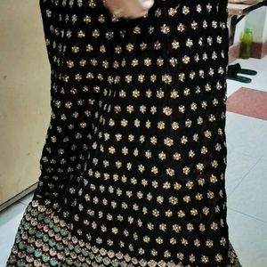 Brown Lehenga Unstitched Blouse