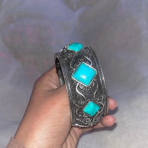 Beautiful Turquoise Stone Bangle From A Curio Shop