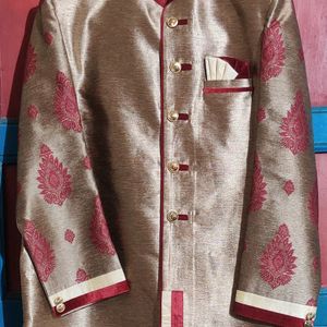 Cream Sherwani For Wedding Comes With Pyajama