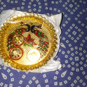 Small Kumkum Thali Plate New Imported