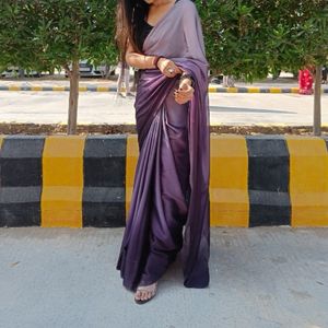 Silk Saree With Blouse💜