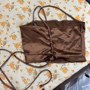 H&M Brown Crop Top