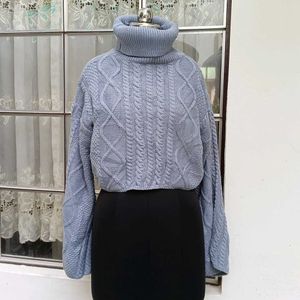 Crop Loose Sleeve Sweater